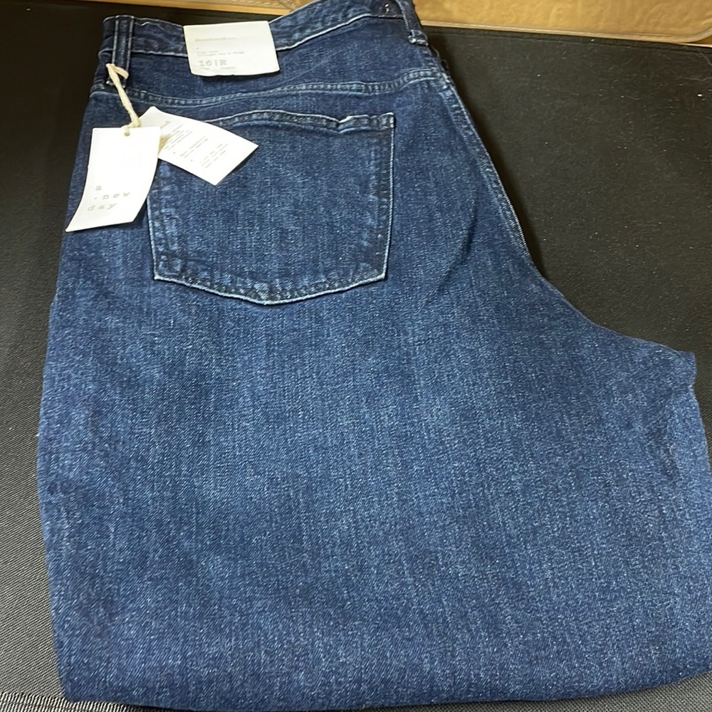 High rise boot, cut dark denim jeans - Picture 3 of 10
